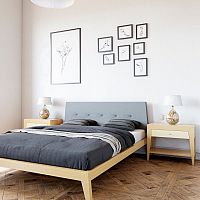 кровать двуспальная с мягким изголовьем 160x200 светло-коричневая fly soft в Сыктывкаре