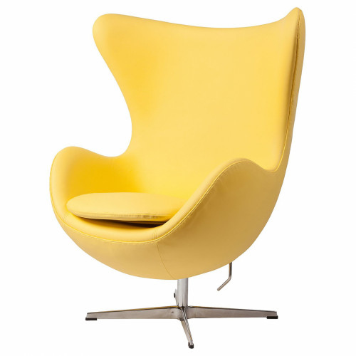кресло egg chair кожа желтое в Сыктывкаре