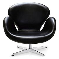 кресло swan chair черное в Сыктывкаре