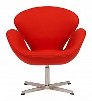 кресло swan chair кашемир красное в Сыктывкаре