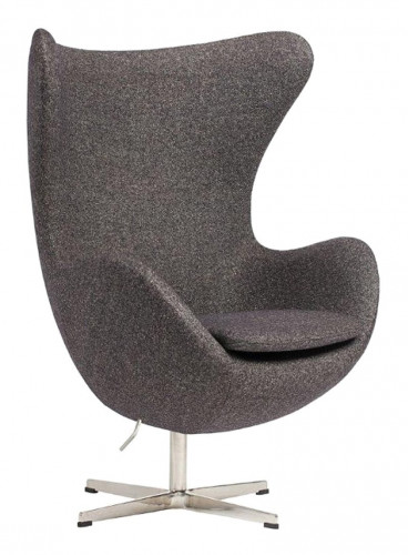 кресло egg chair кашемир серое в Сыктывкаре
