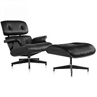 кресло eames style lounge chair черное в Сыктывкаре