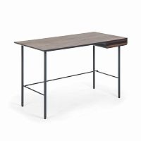стол mahon desk ореховый шпон, mdf матовый графит в Сыктывкаре