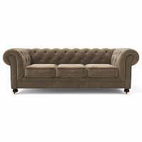 диван chesterfield lux трехместный прямой бежевый в Сыктывкаре