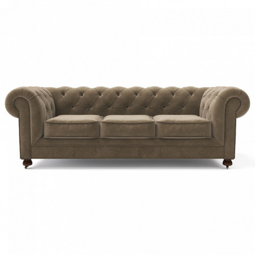 диван chesterfield lux трехместный прямой бежевый в Сыктывкаре