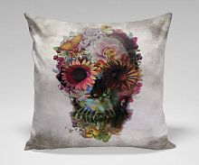 подушка flower skull by ali gulec в Сыктывкаре
