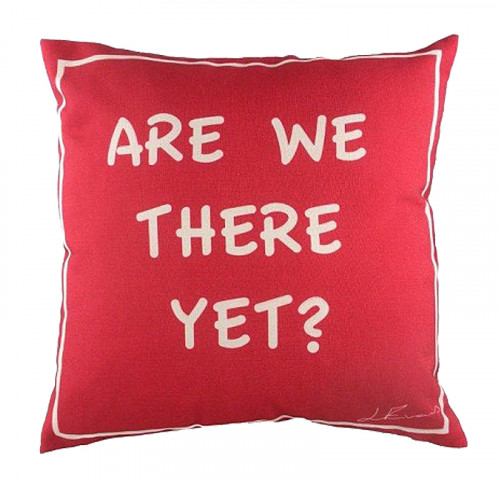 подушка с надписью are we there yet? в Сыктывкаре