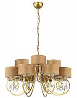 подвесная люстра crystal lux fontain sp8+4 коричневая в Сыктывкаре
