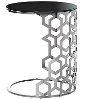 стол приставной silver circle 50x50х60 черный, серебро в Сыктывкаре