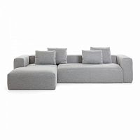 диван blok sofa 3 левый угол светло-серый от la forma (ex julia grup) в Сыктывкаре