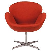 кресло swan chair красное в Сыктывкаре