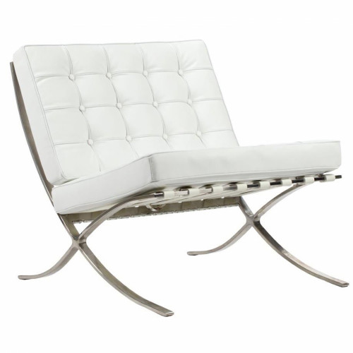 кресло barcelona chair белое в Сыктывкаре