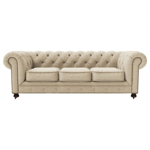 диван chesterfield lux трехместный прямой кремовый в Сыктывкаре