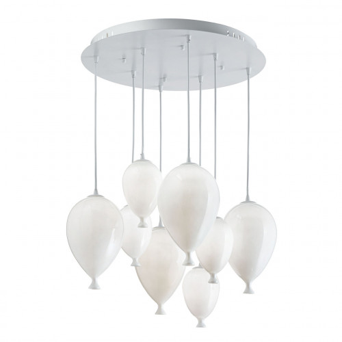 подвесная люстра ideal lux clown sp8 bianco в Сыктывкаре