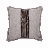 декоративная подушка handwork exclusive квадратная светло-серая в Сыктывкаре