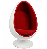 кресло ovalia egg style chair красное в Сыктывкаре