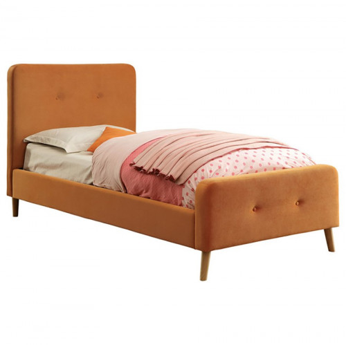 кровать button tufted flannelette orange 140х200 в Сыктывкаре