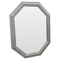 зеркало серебряное восьмиугольное вытянутое с декором silver luxury в Сыктывкаре