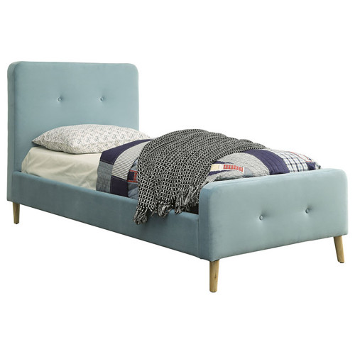 кровать button tufted flannelette blue 140х200 в Сыктывкаре