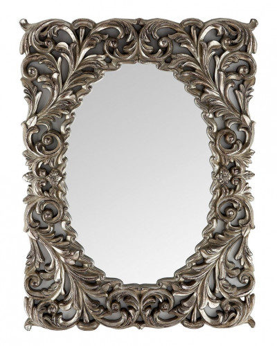 зеркало прямоугольное настенное серебро массимо florentine silver в Сыктывкаре