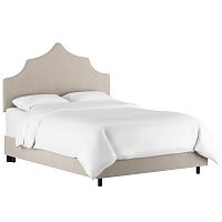 кровать двуспальная 180х200 бежевая camille light gray velvet в Сыктывкаре