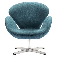 кресло swan chair сине-зеленое в Сыктывкаре
