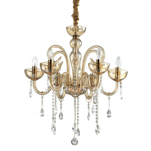 подвесная люстра ideal lux canaletto sp6 ambra в Сыктывкаре