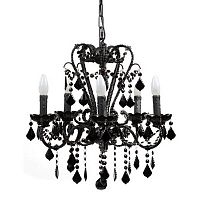люстра 19th c.rococo iron & smoke crystal round (черная) чёрная в Сыктывкаре
