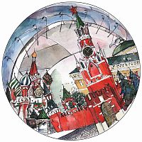 тарелка сувенирная спасская башня в Сыктывкаре
