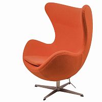 кресло egg chair кашемир оранжевое в Сыктывкаре