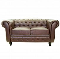 диван chesterfield трехместный прямой коричневый в Сыктывкаре
