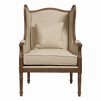 кресло мягкое с ушами бежевое cameron armchair в Сыктывкаре