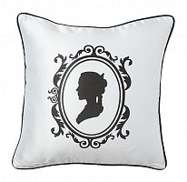 подушка с принтом ladies' profile white в Сыктывкаре