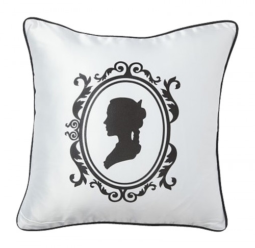 подушка с принтом ladies' profile white в Сыктывкаре