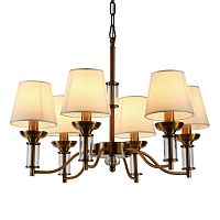 люстра walters 6 от delight collection прозрачная/бежевая/латунь в Сыктывкаре