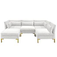 диван zara sectional угловой белый в Сыктывкаре