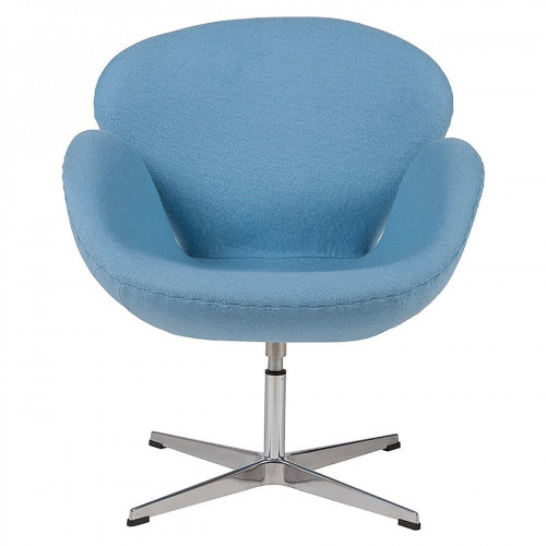 кресло swan chair шерсть голубое в Сыктывкаре