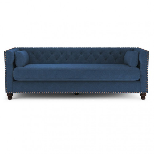 диван chesterfield florence трехместный прямой синий в Сыктывкаре