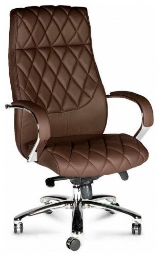 кресло для руководителя norden chairs бонд, обивка: искусственная кожа, цвет: экокожа темно-коричневая в Сыктывкаре
