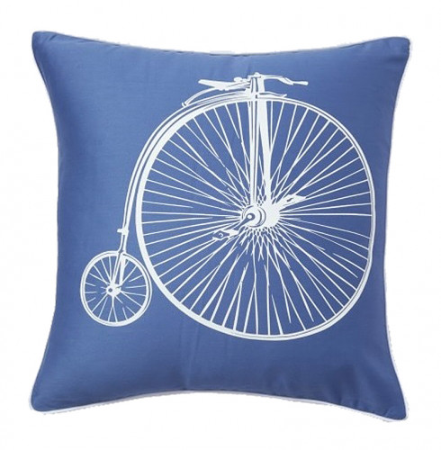 подушка с ретро-велосипедом retro bicycle blue в Сыктывкаре