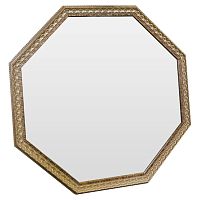 зеркало восьмиугольное золотое с резьбой golden light в Сыктывкаре