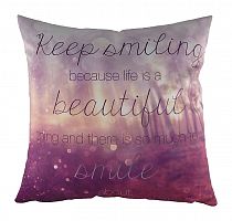 подушка с принтом keep smiling в Сыктывкаре