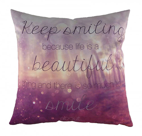подушка с принтом keep smiling в Сыктывкаре