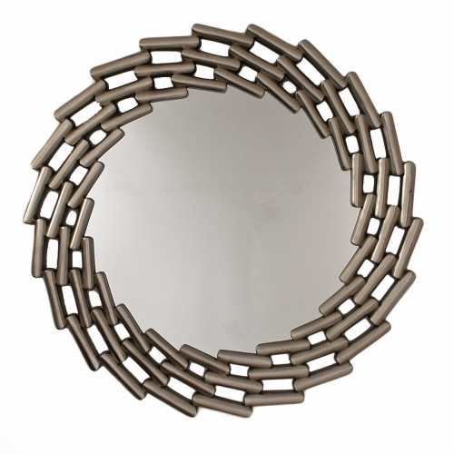 зеркало большое круглое в витой раме silver leaf в Сыктывкаре