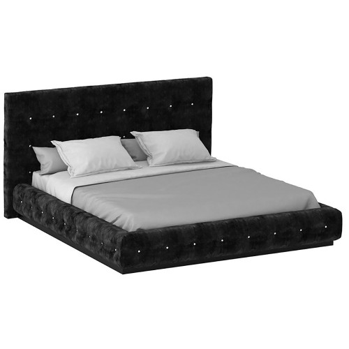 кровать двуспальная 160х200 черная kristal black в Сыктывкаре