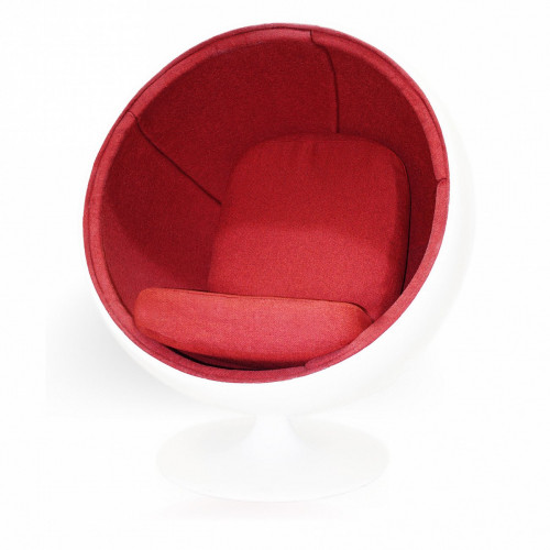 кресло ball chair бело-красное в Сыктывкаре
