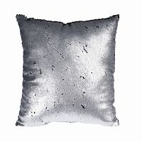 подушка с пайетками серебристо-серая 45*45см в Сыктывкаре