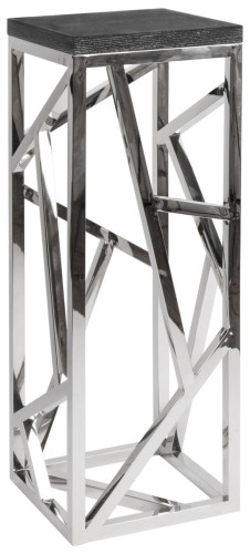 консоль geometric высокая 40x40x110 металл, черная столешница в Сыктывкаре