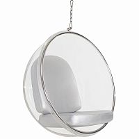 кресло eero aarnio style bubble chair серое в Сыктывкаре