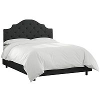 кровать двуспальная 180х200 черная с каретной стяжкой henley tufted black в Сыктывкаре